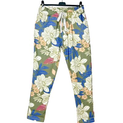 3377-23 Floral pattern pants