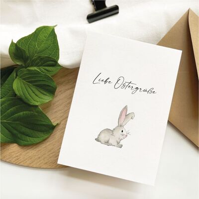 Easter card - love Easter greetings | Easter Bunny | Greeting card