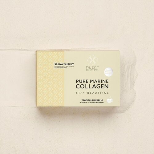 Plent Beauty Care - Pure Marine Collagen Tropical Pineapple - 30 day supply box