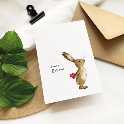 Tarjeta de Pascua - Felices Pascuas | Conejito de Pascua | Tarjeta de felicitación