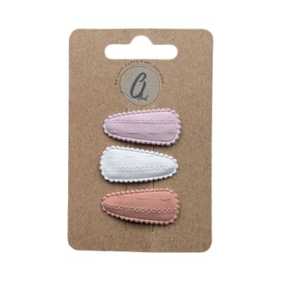 Baby hair clips Spring pink/ivory/clay OK 3678