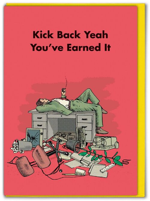 Funny Kick Back Card By Modern Toss