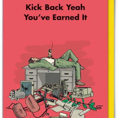 Funny Kick Back Card By Modern Toss