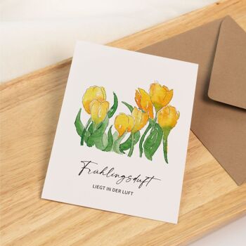carte - Le parfum du printemps est dans l'air - Carte de Pâques | fleur 2
