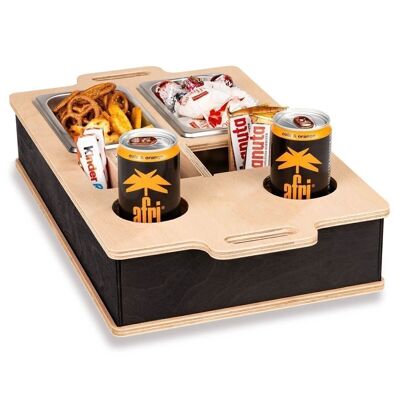 INEXTERIOR "CouchBar", serving tray, organizer with 2 bowls, cup holders