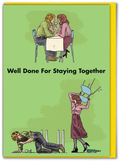 Funny Well Done Fore Staying Together Card By Modern Toss
