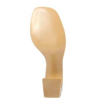 Sandale à talon pour femme beige - FAG_3866_BEIGE 4