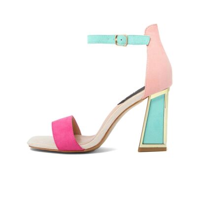 Pink Women's Sandal With Heel - FAG_OY40020_FUXIA