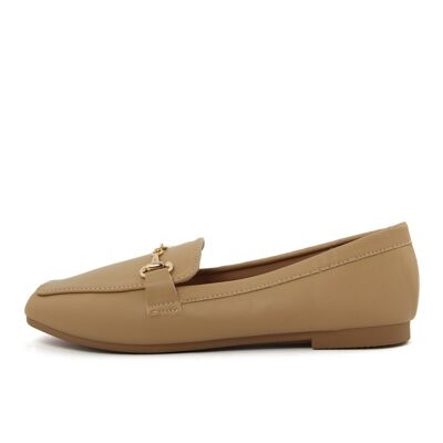 Women's Loafers Color Beige - FAM_99_59_KHAKI