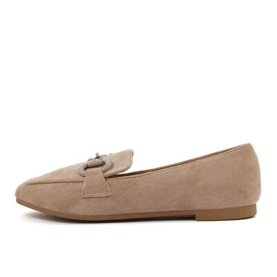 Damen-Loafer Farbe Beige - FAM_99_61_BEIGE