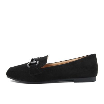 Damen-Loafer Farbe Schwarz - FAM_99_61_BLACK