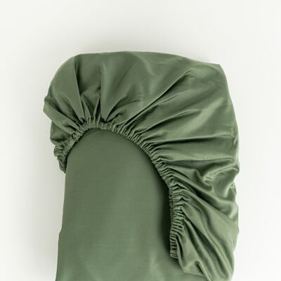 Draps Satin 400TC - Forêt Nordique-Double (160x200x25)