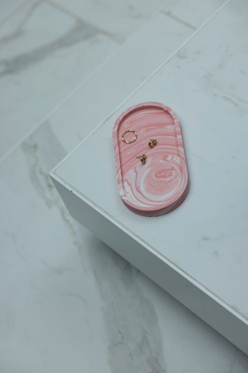 Jewellery Tray - Pink Marble