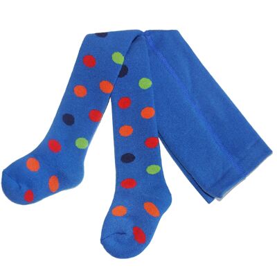 Tights for Baby and children terry, soft plusch , frottee > polka Dots<Blue