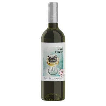 Chat baigne - Vin blanc sans alcool