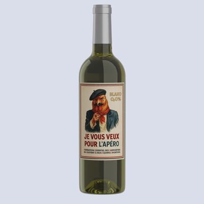 Alcohol-free - Alcohol-free white wine - I want you for an aperitif