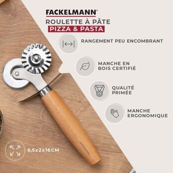 Roulette double embout pour pâtes fraiches Fackelmann Pizza & Pasta 6
