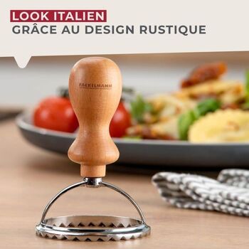 Emporte-pièce ravioli rond et cannelé 6,5 cm Fackelmann Pizza & Pasta 2