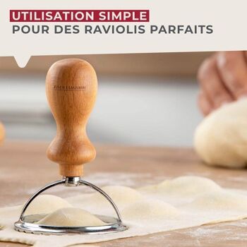 Emporte-pièce ravioli rond et cannelé 6,5 cm Fackelmann Pizza & Pasta 6