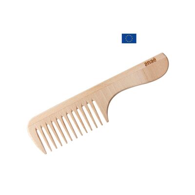 Comb with wooden handle