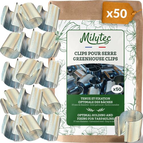 Clips de serre - Lot de 50