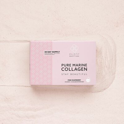 Plent Beauty Care - COLÁGENO MARINO PURO - Frambuesa rosa - Caja de suministro para 30 días