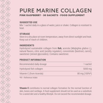 Plent Beauty Care - PURE MARINE COLLAGEN - Framboise Rose - Coffret d'approvisionnement 30 jours 5