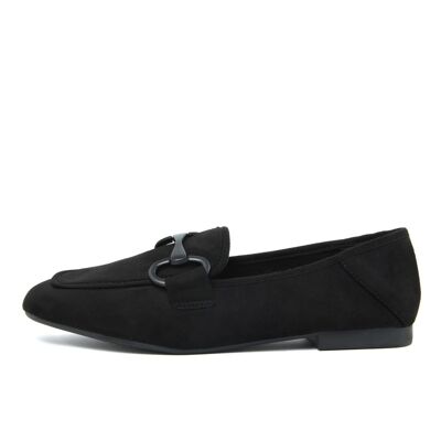 Women's Loafers color Black - FAG_2683_NERO