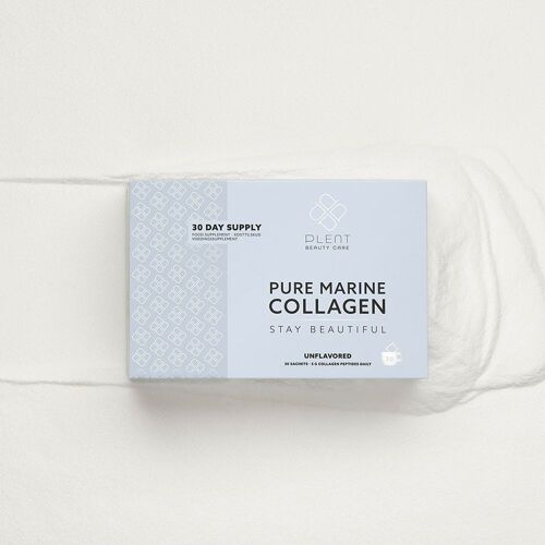 Plent Beauty Care - PURE MARINE COLLAGEN - Unflavored - 30 day supply box