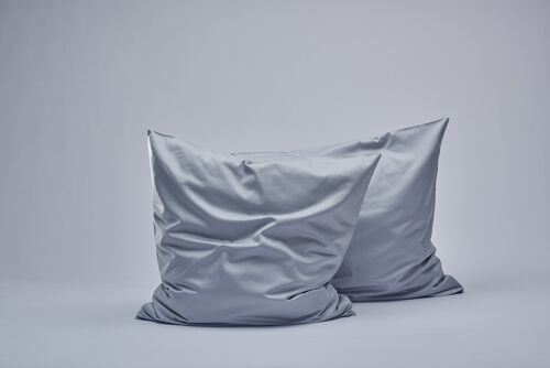 400TC Sateen Pillow cases - Light Grey-40X80