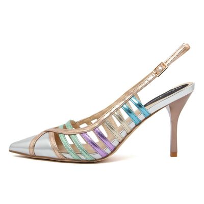 Slingback Woman color Silver - FAG_M703_SILVER