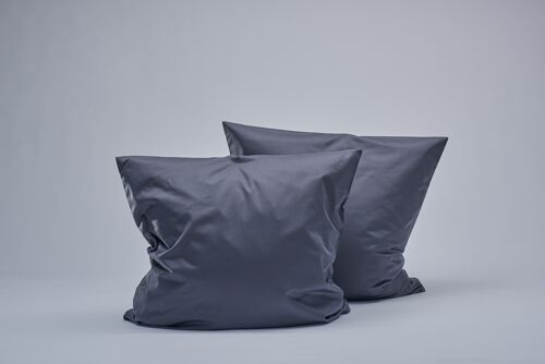 400TC Sateen Pillow cases - Dark Grey-50X75