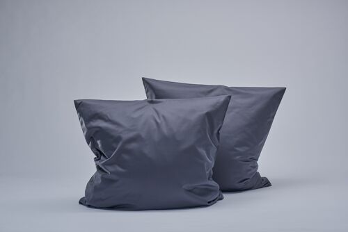 400TC Sateen Pillow cases - Dark Grey-80X80
