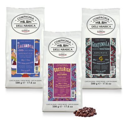 Coffee beans | Trip to Central America | Costa Rica, Guatemala, El Salvador | 3 x 500g