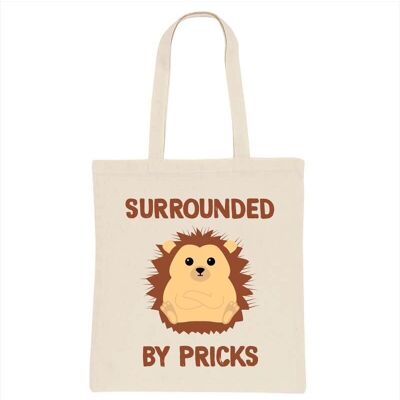Surrounded By Pricks- Tote Bag