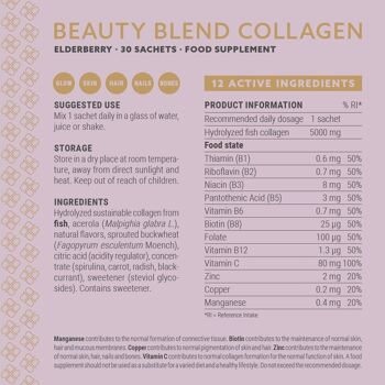Plent Beauty Care - BEAUTY BLEND COLLAGEN - Sureau - Boîte d'approvisionnement de 30 jours 5