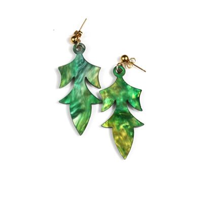 Green and Yellow Marble Earrings: Natural Elegance and Serenity in Each Pair of These Exquisite Accessories