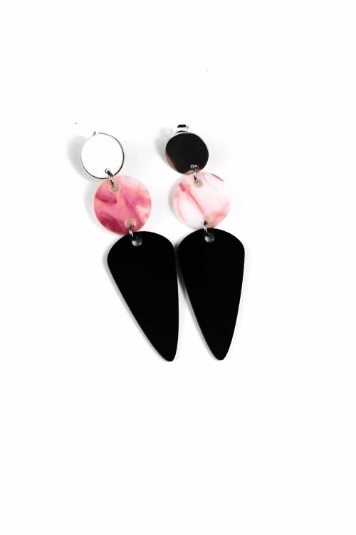Pendientes negro, rosa y blanco: Añade un Toque de Calidez y Encanto a tu Estilo con Estos Accesorios Soleados