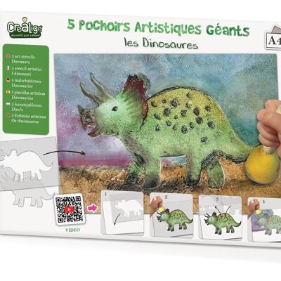 Pochoirs artistiques géants "Les dinosaures"