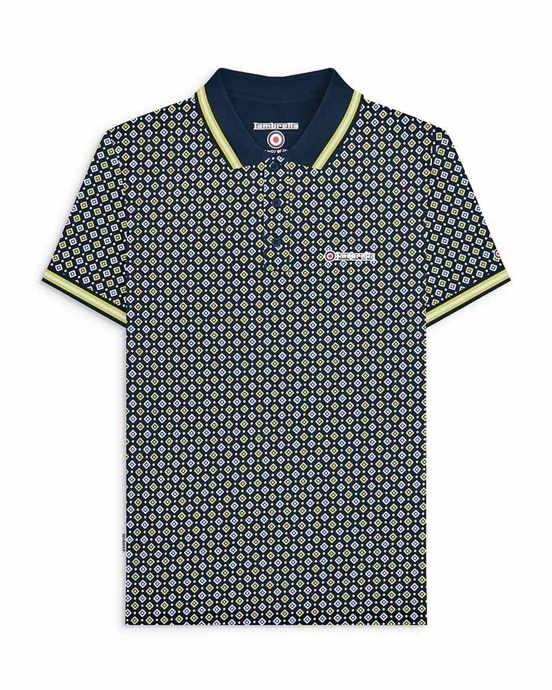 Polo Geo AOP Marina/Verde SS24