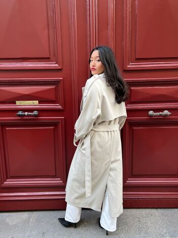 Long trench coat with belt 7