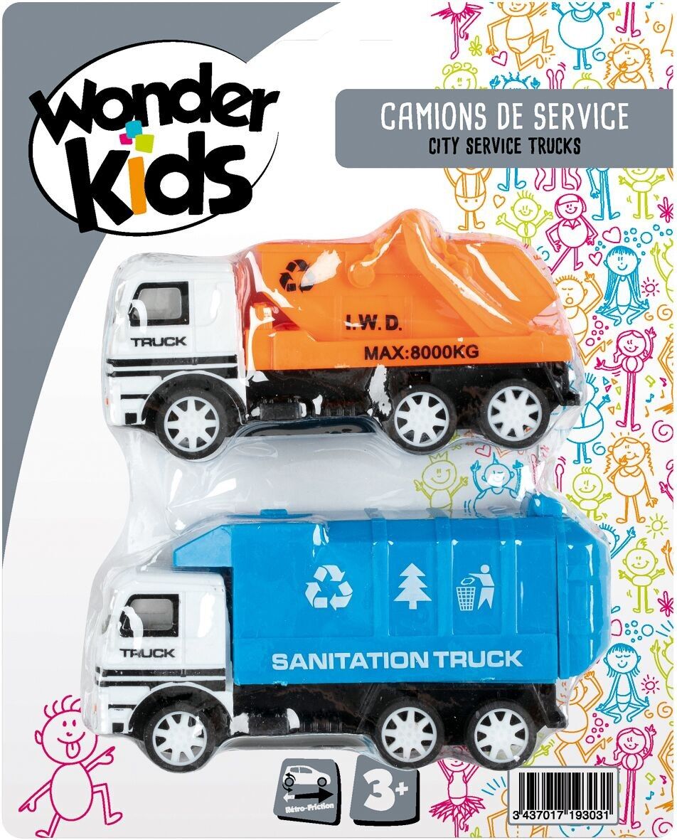 2 Camions De Service à Rétrofriction 11Cm