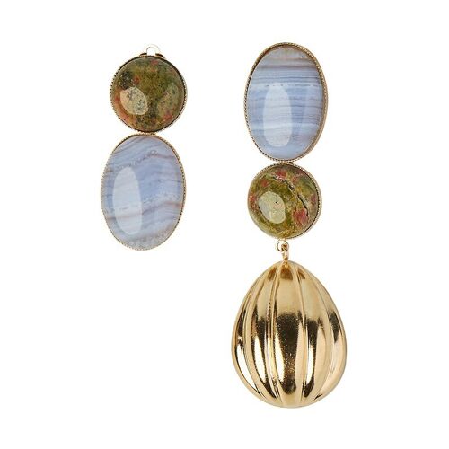 Boucles d'oreilles SONIA Blue Shell