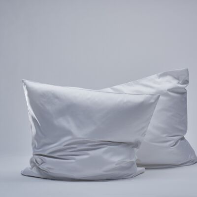400TC Sateen Pillow cases - White-40X80