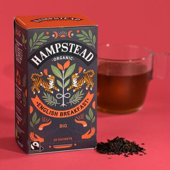 Hampstead Tea Sachets de thé pour petit-déjeuner anglais biologique et équitable 4