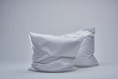 400TC Sateen Pillow cases - White-50X60