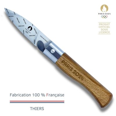 Couteau de Poche Le P'tit Coq Virole Lock PARIS 2024 Chêne N°2