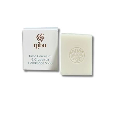 Savon de voyage rose, géranium et pamplemousse