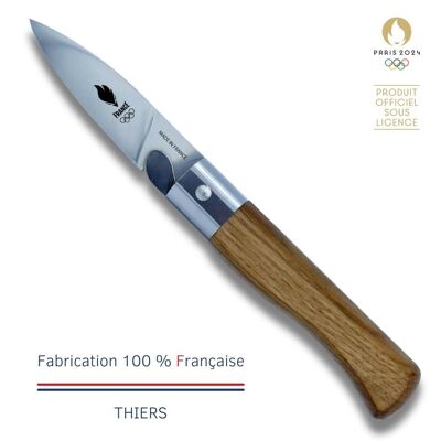 Couteau de Poche Le P'tit Coq Virole Lock Equipe de France Olympique Chêne