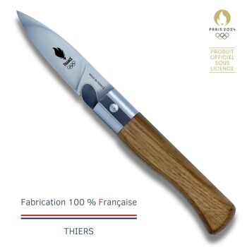 Couteau de Poche Le P'tit Coq Virole Lock Equipe de France Olympique Chêne 1